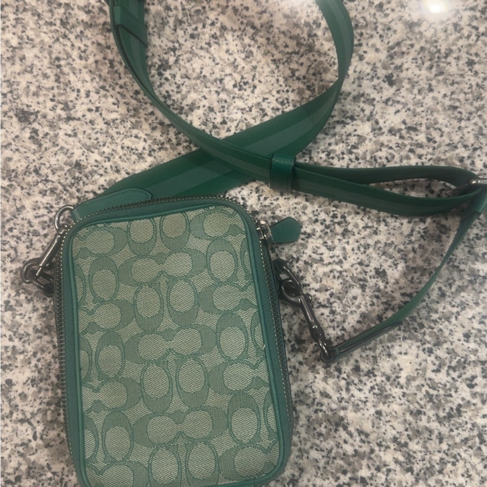 Green Coach Crossbody Bag